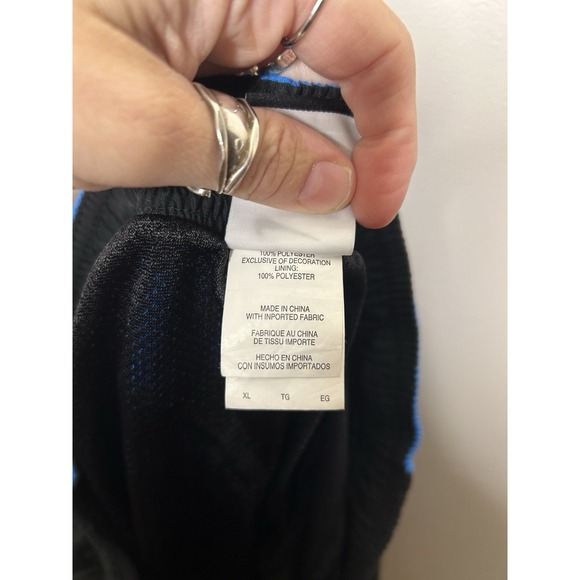 Nike Blue Black Swim Trunks Men's Swimwear Lined Shorts Size XL - Picture 9 of 10